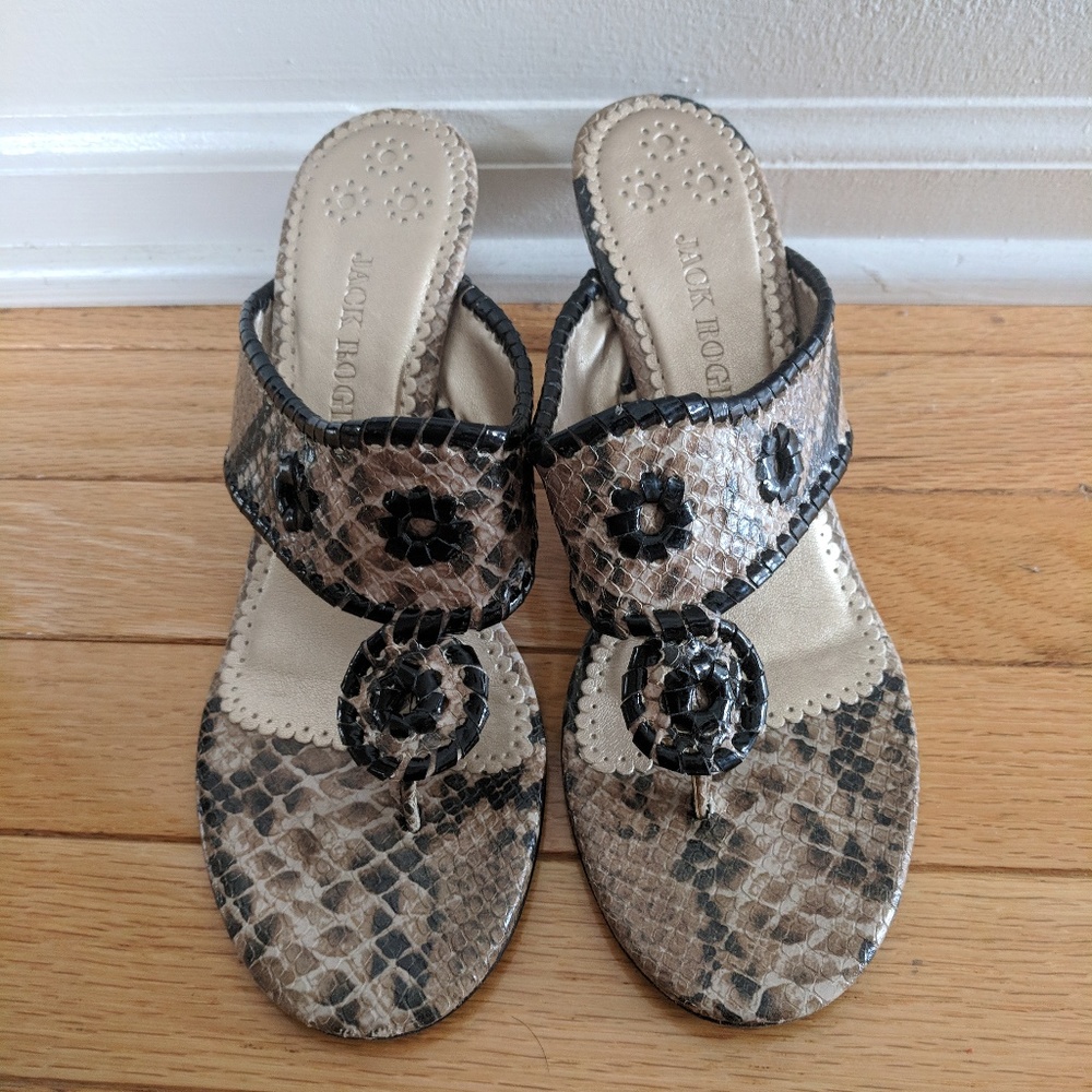 JACK ROGERS Marina Crackle (Snake)  Heel Slides
